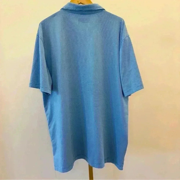 Men's Callaway XL Blue Golf Polo Shirt Short Sleeve Subtle Stripe Opti-Dri - Picture 9 of 10